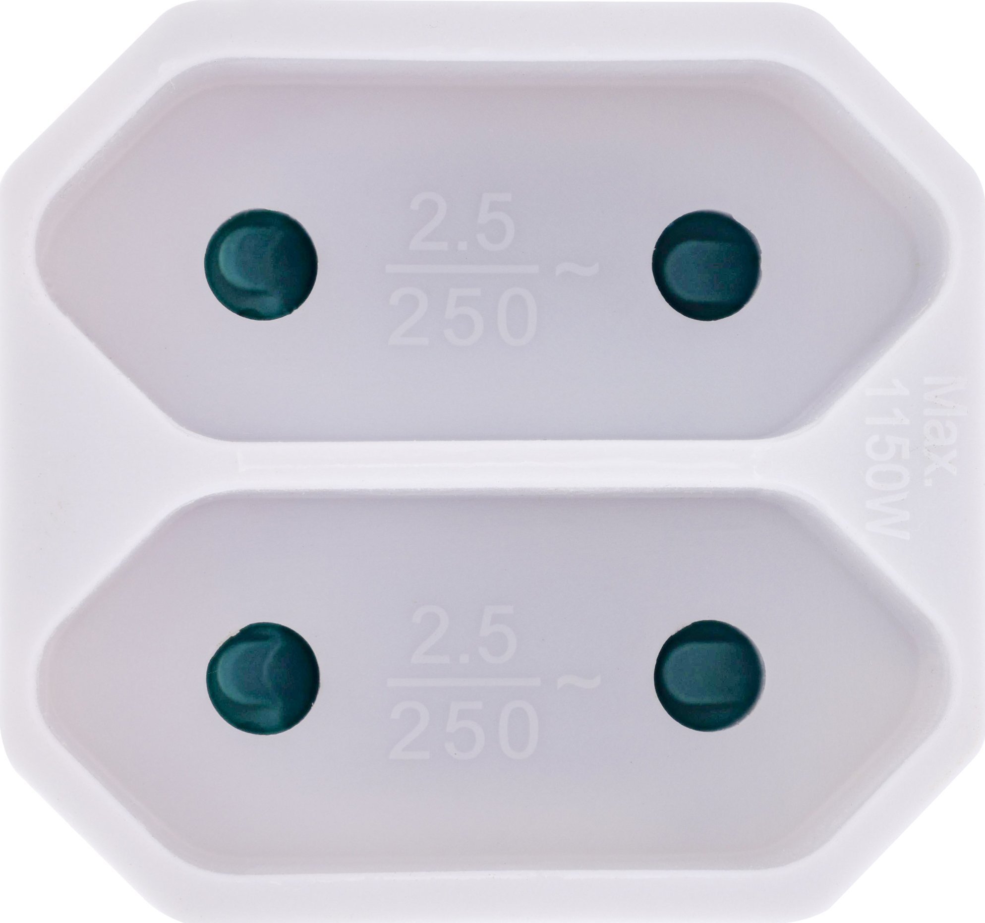 Adapter prizë InLine, 1x Shuko në 2x prizë Euro, i bardhë