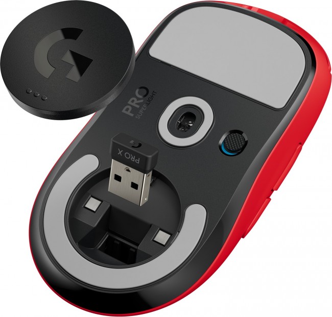 Maus Logitech G Pro X Superlight (910-006784), i kuq, II