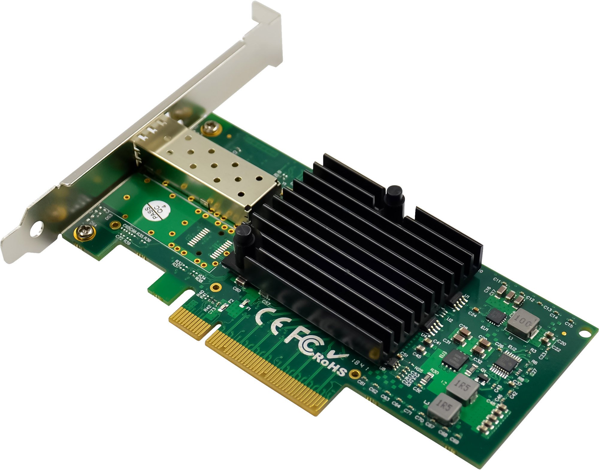 Kartë rrjeti InLine 10 Gigabit, 1x SFP+, PCIe x8, e zezë