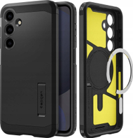 Mbulesë telefoni Spigen Tough Armor MagSafe, Samsung Galaxy S25, rezistente, e zezë