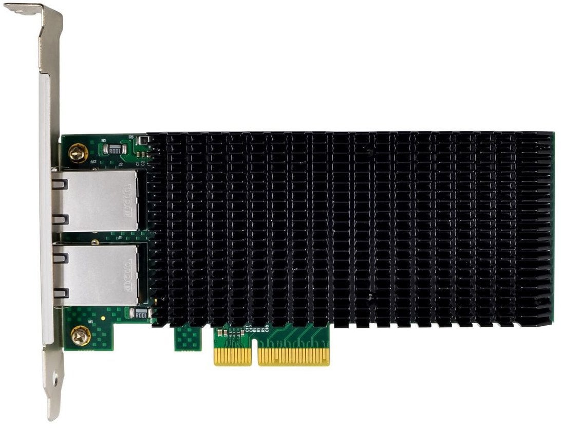 Kartë rrjeti Microconnect X540 T2, PCIe x4, 2 porta RJ45, e zezë