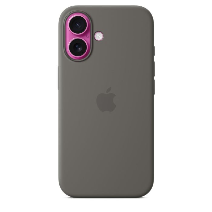Apple iPhone 16 Silicone Case with MagSafe, Stone Gray 4