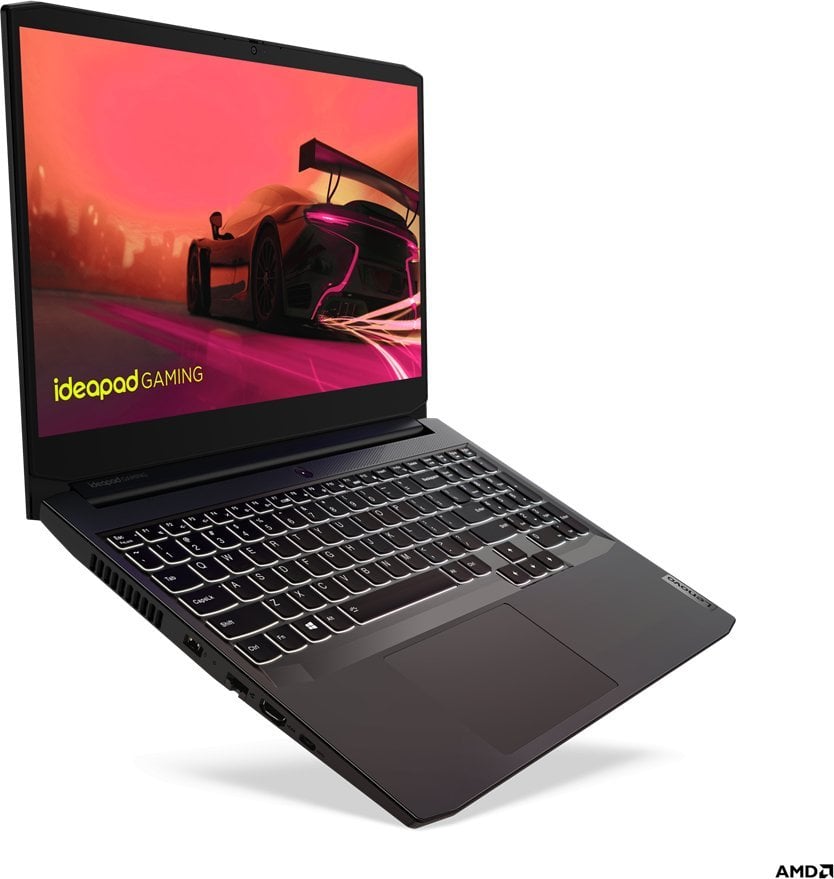 Лаптоп Lenovo IdeaPad Gaming, 15.6" 144 Hz, AMD Ryzen 5 5500H, 16 GB RAM, 512 GB SSD, Nvidia GeForce RTX 2050