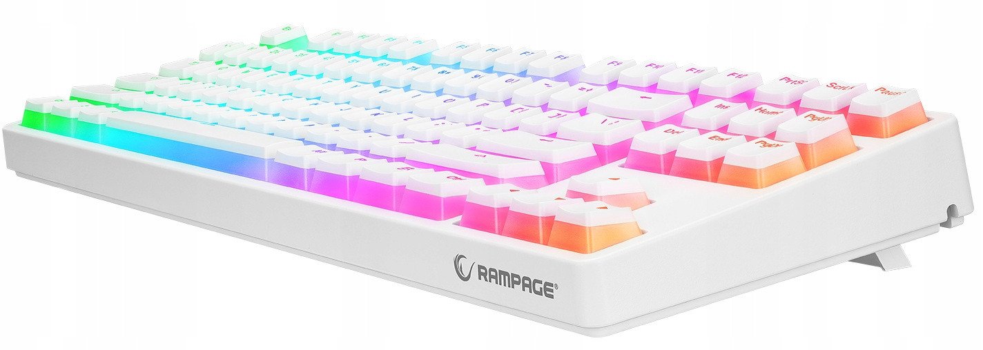 Tastierë mekanike Rampage KB-R136 Ghost, Type C, RGB, e bardhë