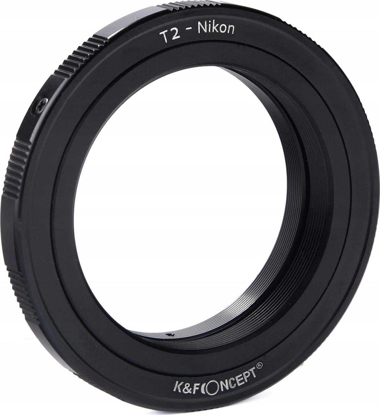 Adapter lente K&amp;F CONCEPT KF06.149, Nikon Ai AiS AF në T2 T-mount, metalik