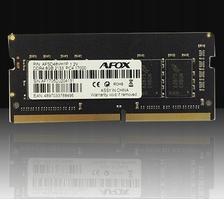Memorie RAM laptopi AFOX SO DIMM DDR4, 8GB, 3200MHz, e zezë