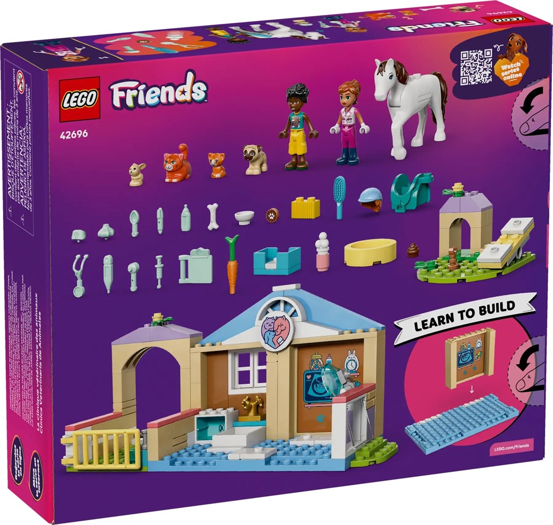 Set lodër LEGO Veterinary Clinic 42696, klinikë veterinare, shumëngjyrëshe