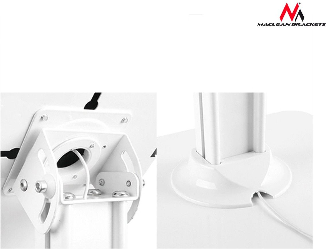 Поден држач за таблет Maclean MC-724, за iPad 2 3 4 Air Air 2 Pro 9.7", со простор за каталози, бел