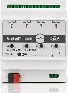 Aktor komutues Satel KNX-SA41, 4 kanale, për sistem KNX