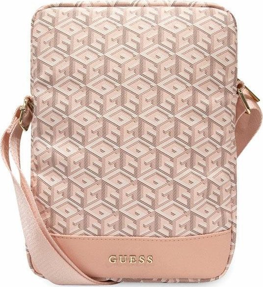 Çantë tableti Guess GCube Stripe, deri 10", lëkurë eco, rozë