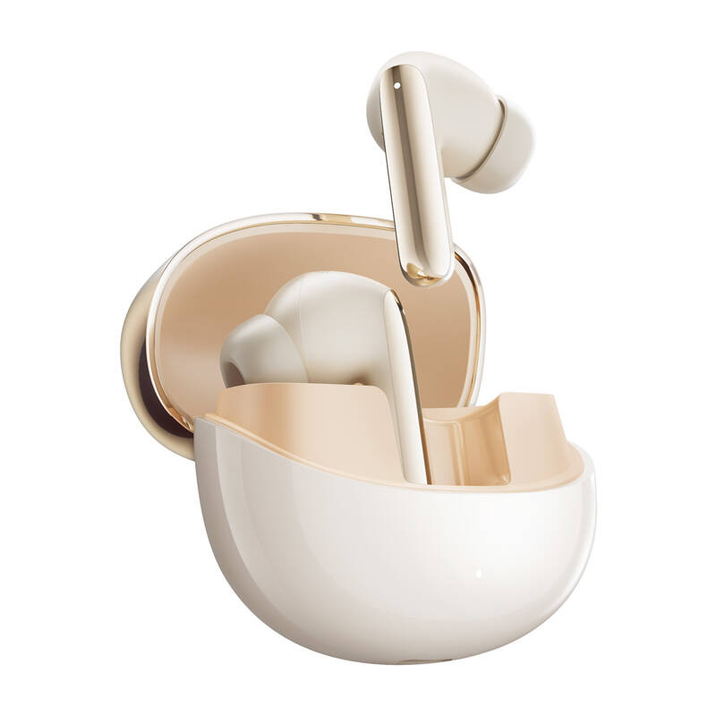 Kufje wireless QCY MeloBuds Pro, Hybrid ANC 46dB, Hi-Res LDAC, ngjyrë gold