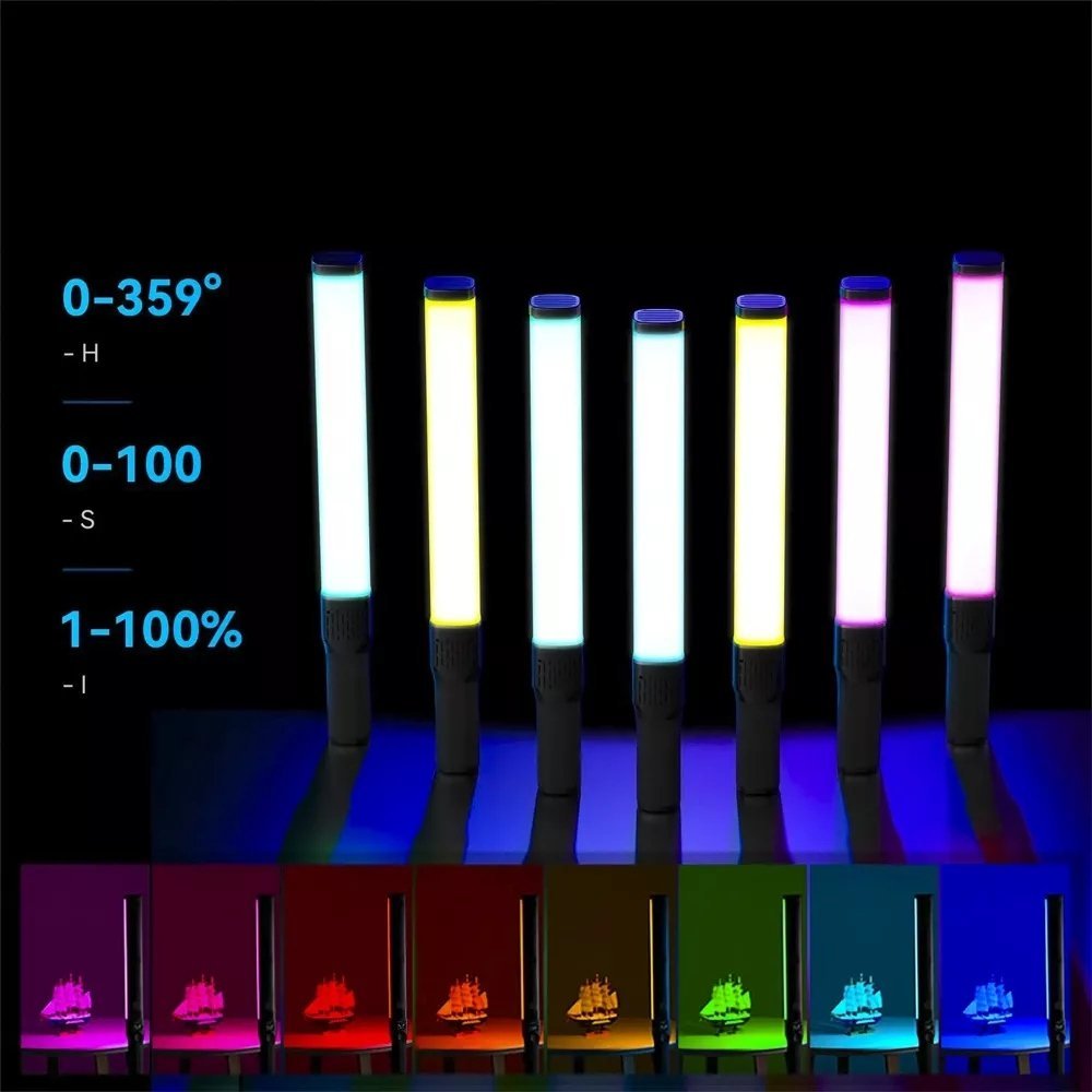 Dritë LED RGB Ulanzi VL360, shufër ndriçimi, dritë e vazhdueshme, e zezë