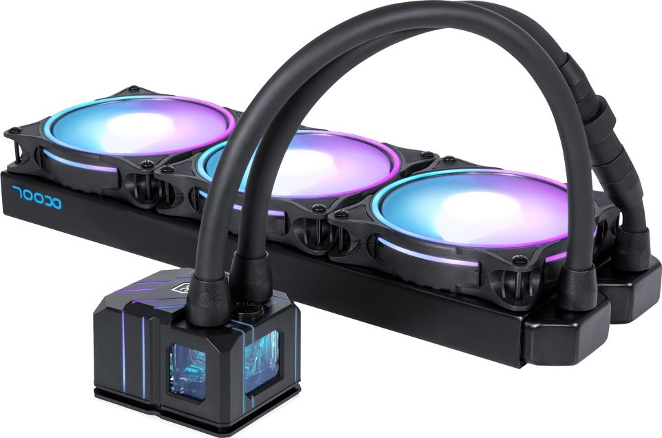 Ftohës uji për CPU Alphacool Eisbaer Pro Aurora 360, radiator 360 mm, ARGB, i zi