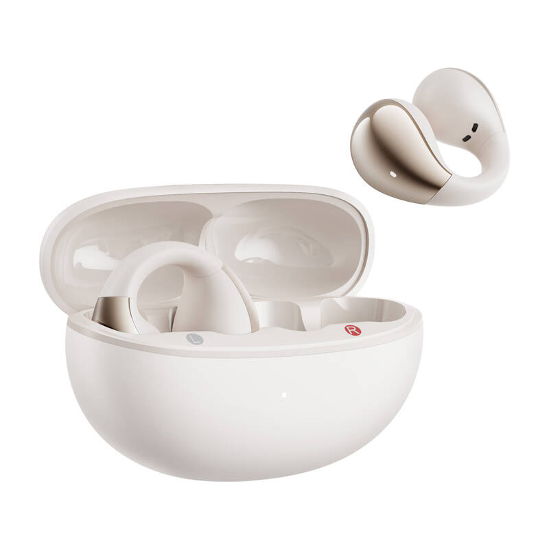 Kufje QCY Crossky C30 open ear, Bluetooth 5.4, 25 orë bateri, të bardha