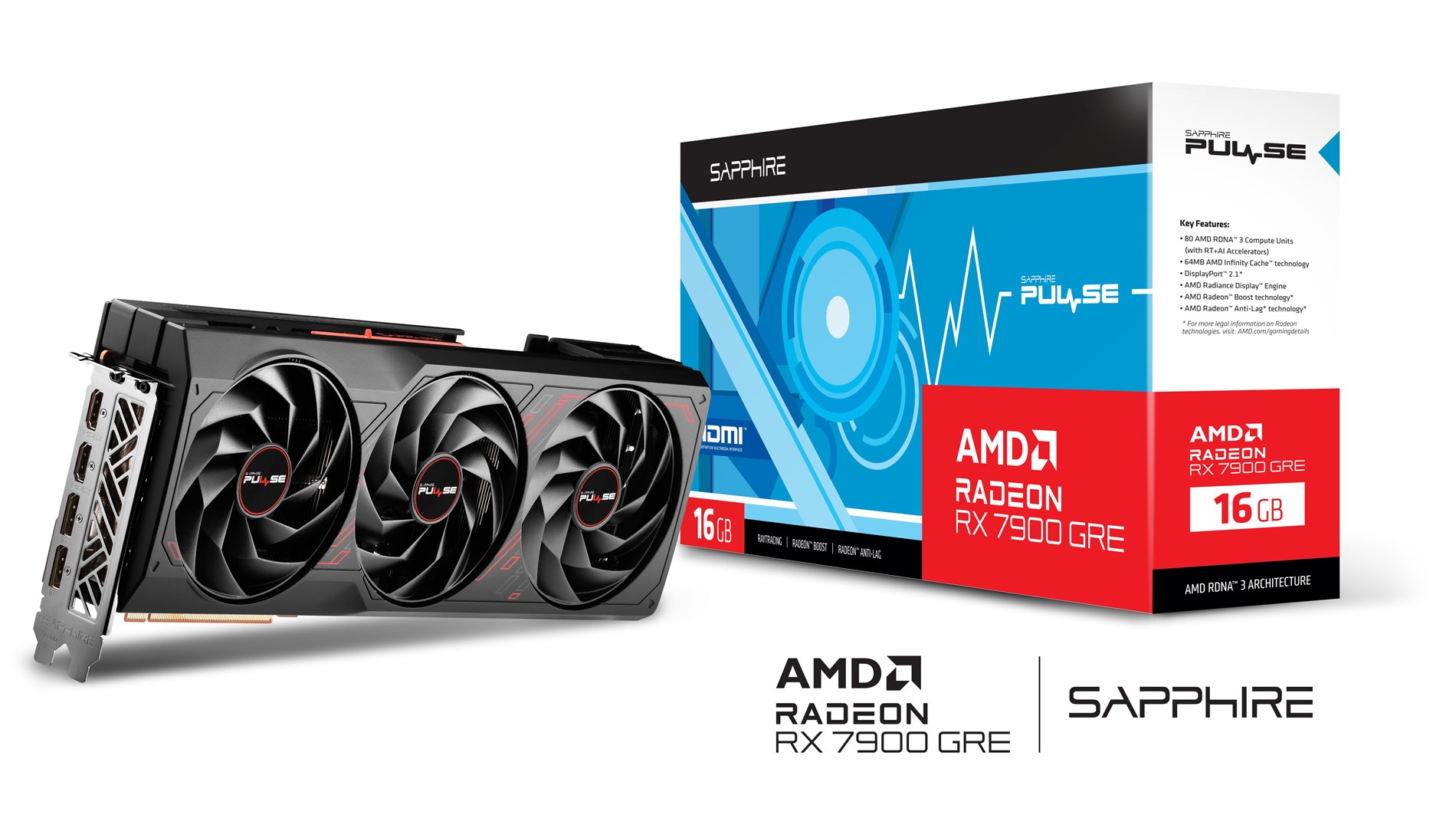 Kartelë grafike Sapphire Pulse Radeon RX 7900 GRE 16GB GDDR6