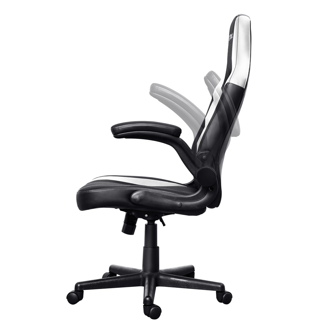 Karrige lojërash Trust GXT 703W Riye, e bardhë/e zezë