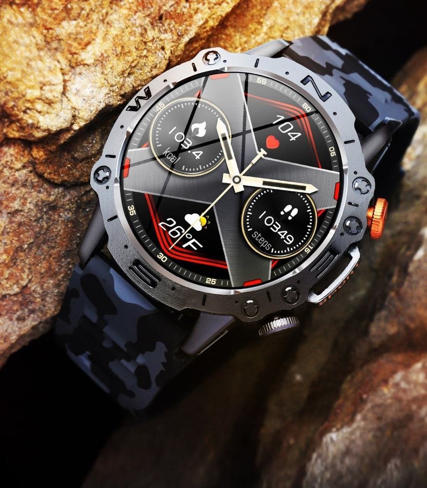 Orë inteligjente Mski Gravity GT20-1, ekran 1.43" Amoled, Bluetooth 5.0, e zezë