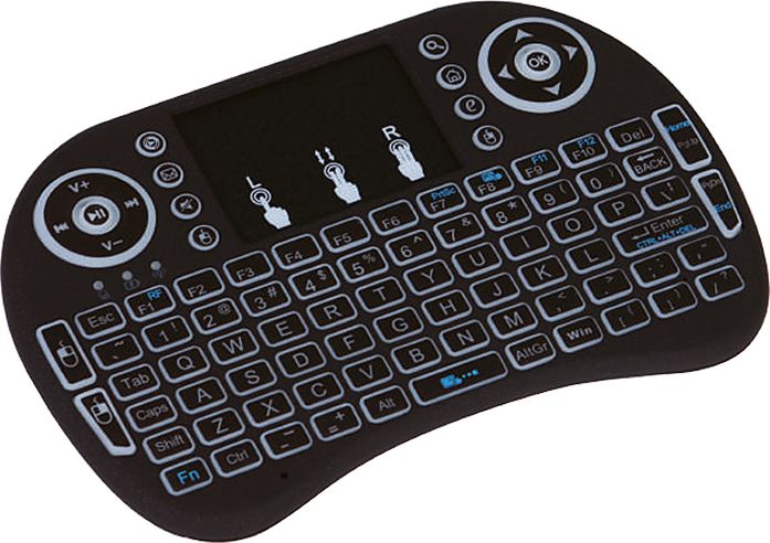 Tastierë mini wireless BLOW KS-2, LED, me touchpad, e zezë