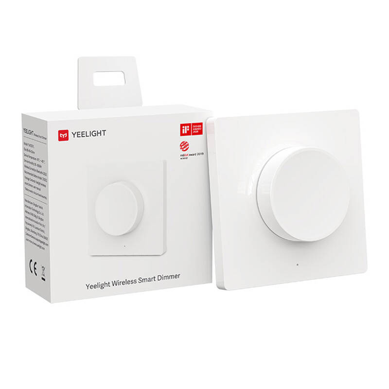 Çelës inteligjent Yeelight Wireless Smart Dimmer, Bluetooth, pa tela, i bardhë