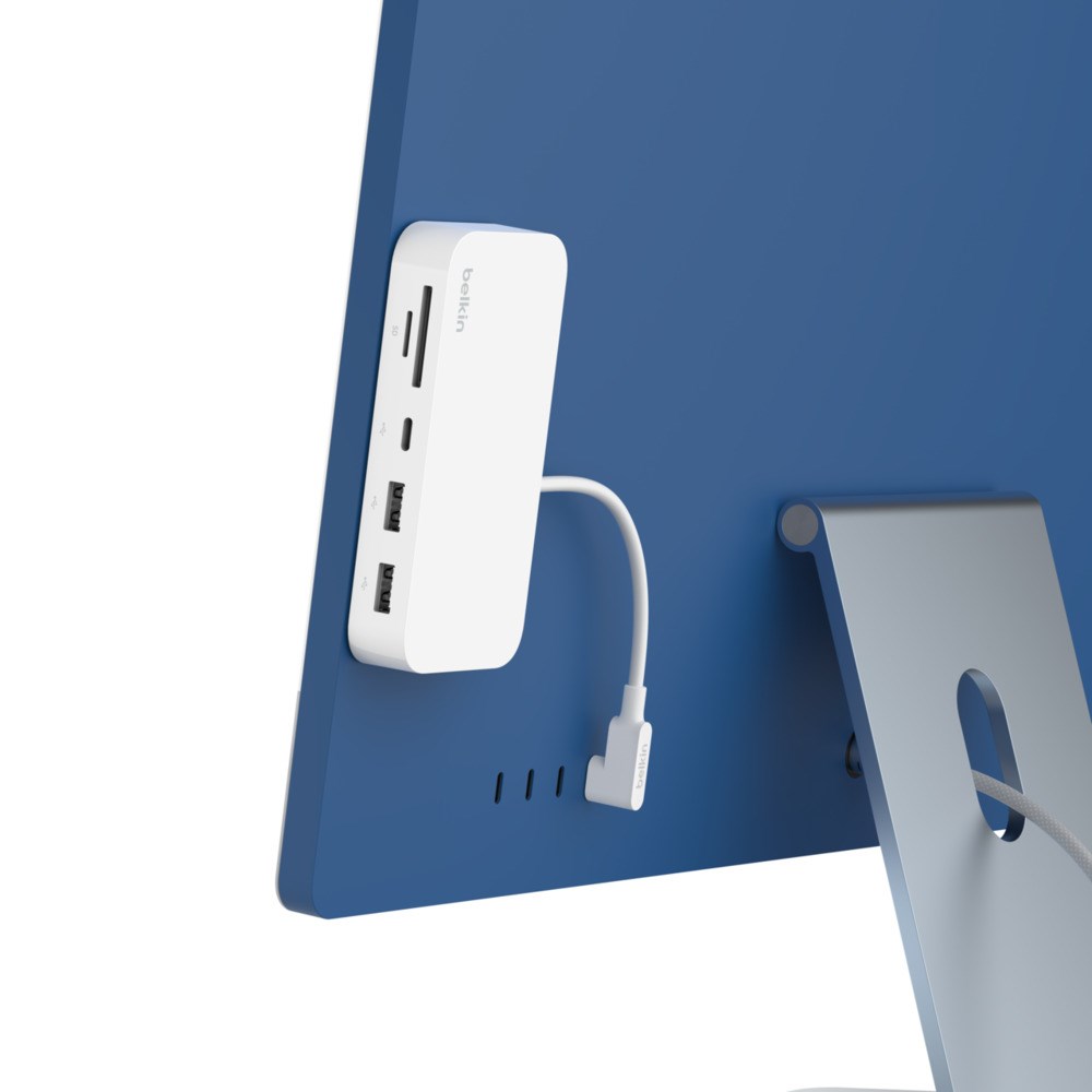 Qendër USB-C Belkin 6-në-1, 24", 10 Gbps, i bardhë