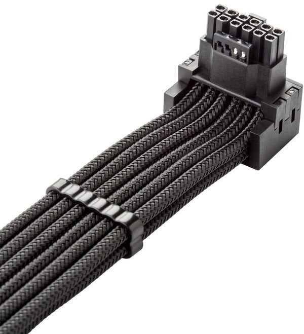 Kabllo lidhëse CableMod C-Series Pro Variant A, 16-pin në 2x 8-pin PCIe, 90°, e zezë