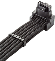 Kabllo lidhëse CableMod C-Series Pro Variant A, 16-pin në 2x 8-pin PCIe, 90°, e zezë