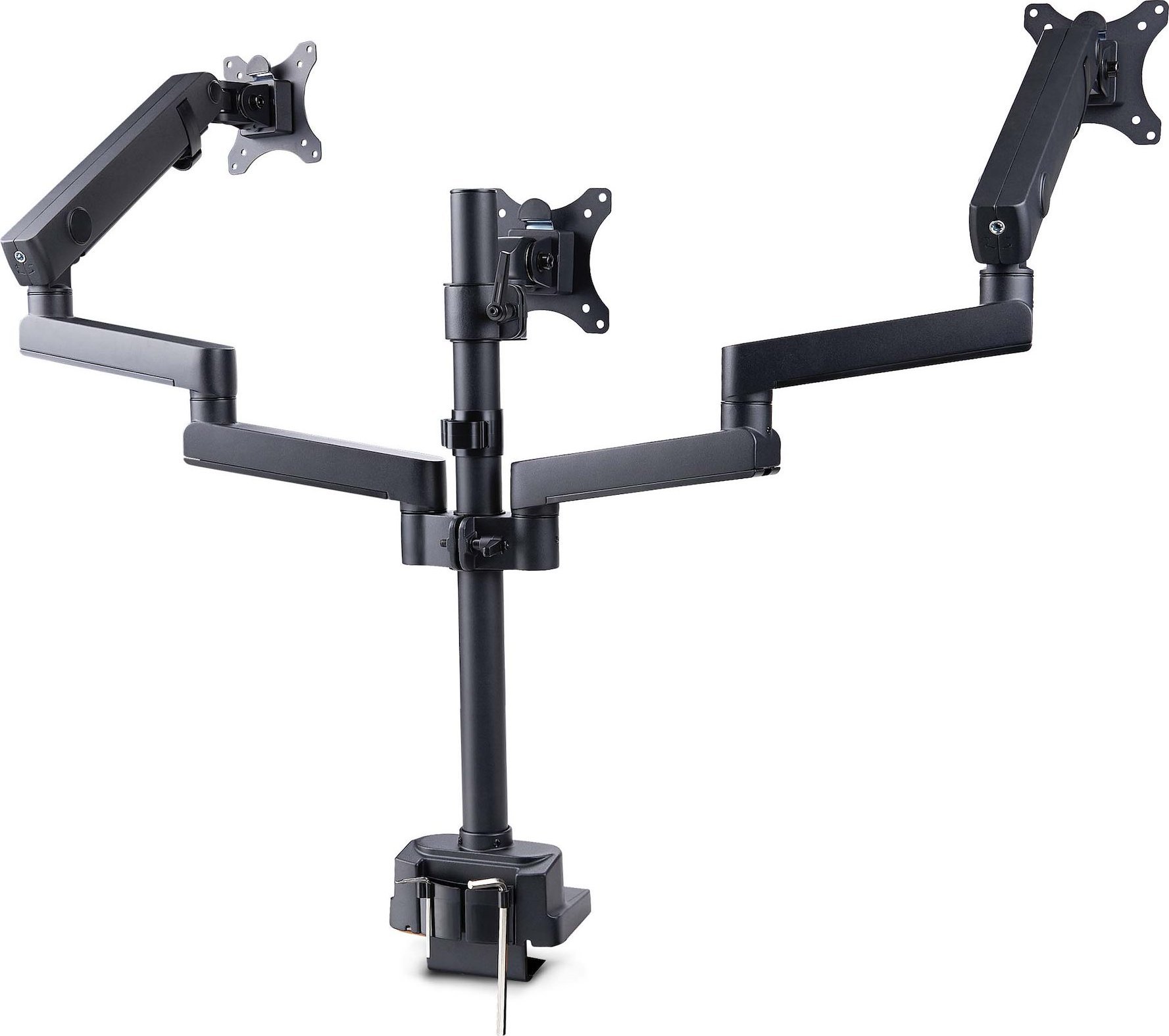 Mbajtëse tavoline për 3 monitorë StarTech Triple Monitor Desk Mount, deri 27", VESA 75x75 100x100, e zezë
