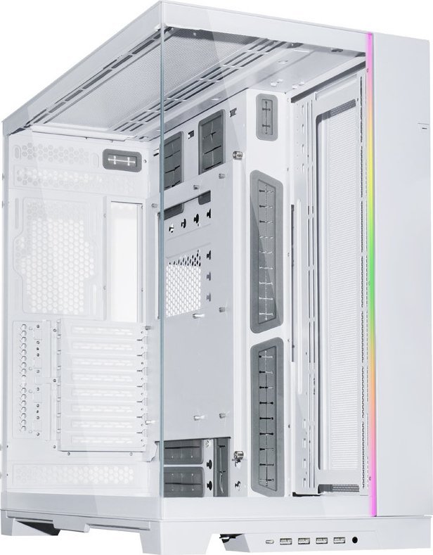 Kasa PC Lian Li O11 Dynamic EVO XL, Full Tower, xham i temperuar, e bardhë