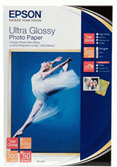 Letër fotografike Epson Ultra Glossy Photo Paper, 300g/m², 4x6", 50 fletë