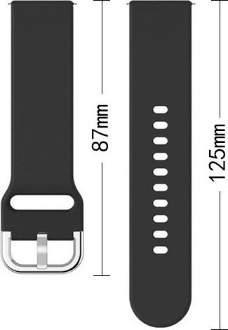 Rrip ore Hurtel Silicone Strap TYS, universal, 20mm, blu e errët