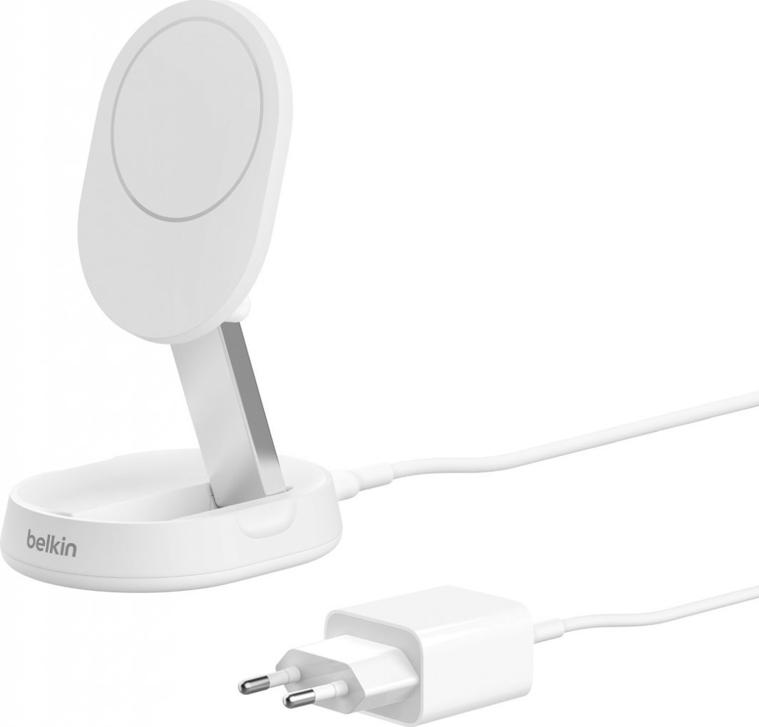 Karikues wireless Belkin Boost Charge Pro Qi2 WIA008VFWH, 3A, USB C, i bardhë