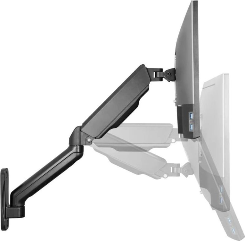Mbajtëse murale Techly Swivel, për monitor 17-32", krah me gaz, e zezë