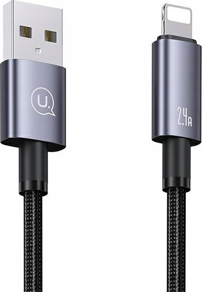 Kabllo USB në Lightning Usams SJ667U, 1.2m, 2.4A, argjendtë