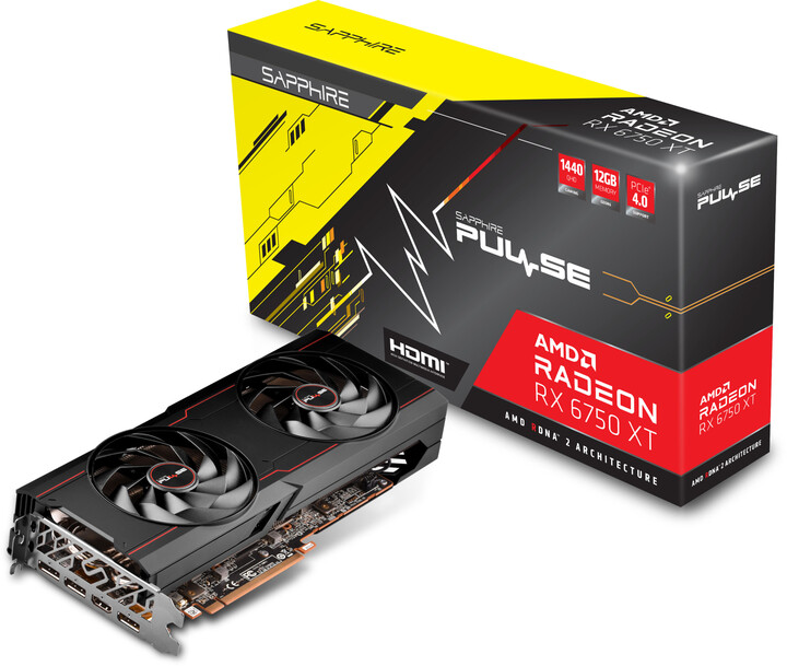 Kartelë grafike Sapphire PULSE RADEON RX 6750 XT GAMING OC 12GB, 12GB GDDR6