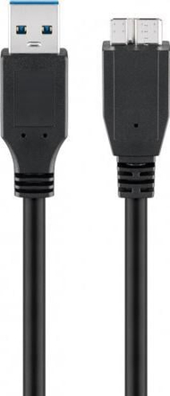 Kабел USB goobay 3.2 Gen 1, USB A во Micro USB B, 1 m, црн