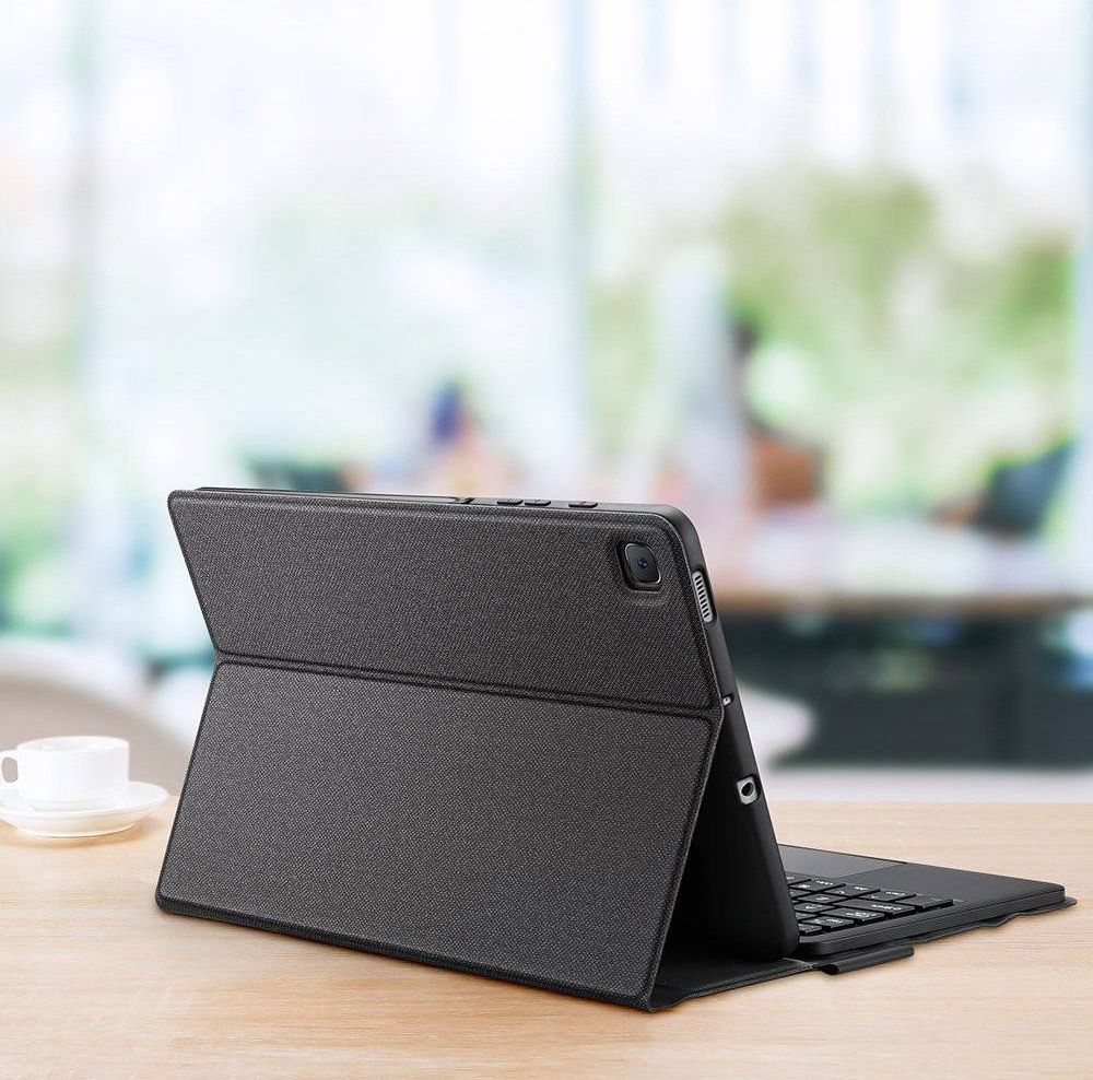 Kapak tastierë Samsung Dux Ducis Touchpad, Bluetooth, për Galaxy Tab S6 Lite, i zi
