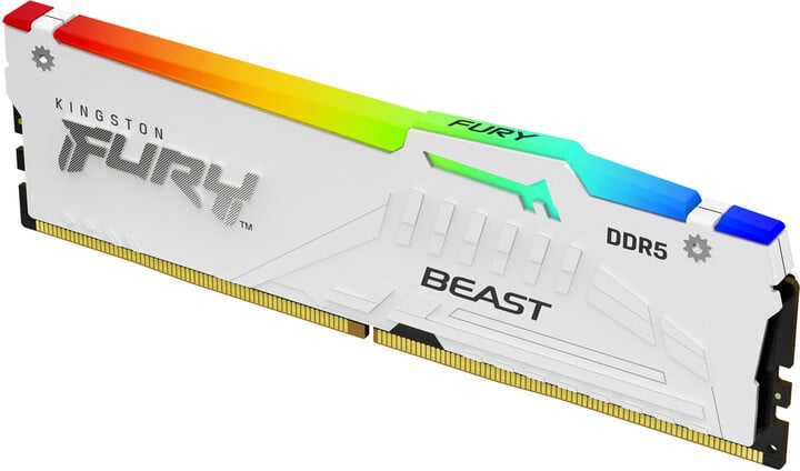 Modul i memories Kingston Fury Beast White RGB 32GB DDR5 6000 CL36, AMD EXPO