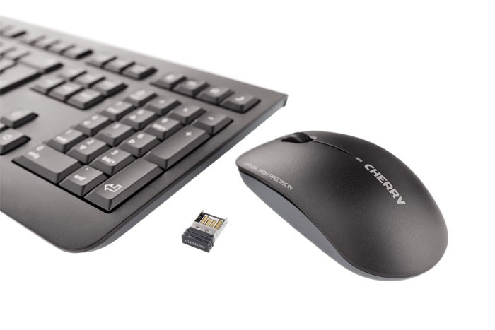 Set tastierë dhe maus CHERRY DW 3000, Pa kabllo, 1200 DPI, i zi