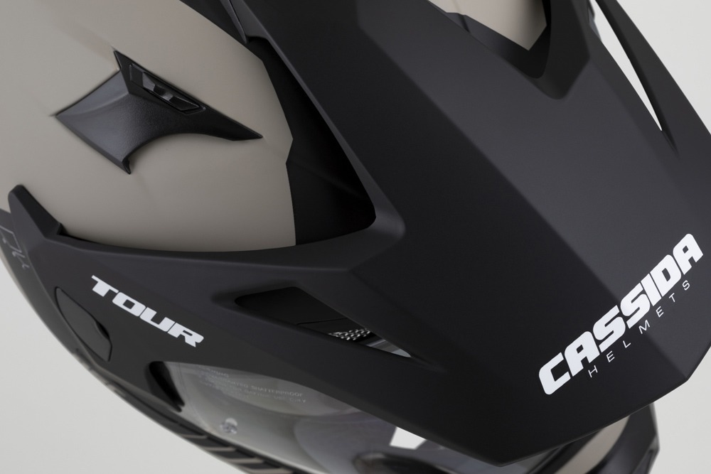 Kaskë moto CASSIDA Tour 2.0 Dual, polikarbonat, visor Pinlock ready, rërë mat e zezë