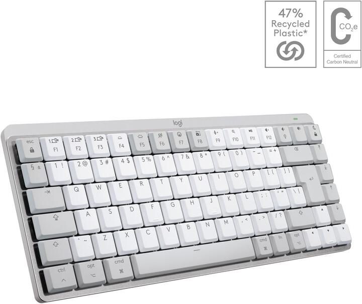 Tatierë Logitech MX Mechanical Mini për Mac, gri e çelët