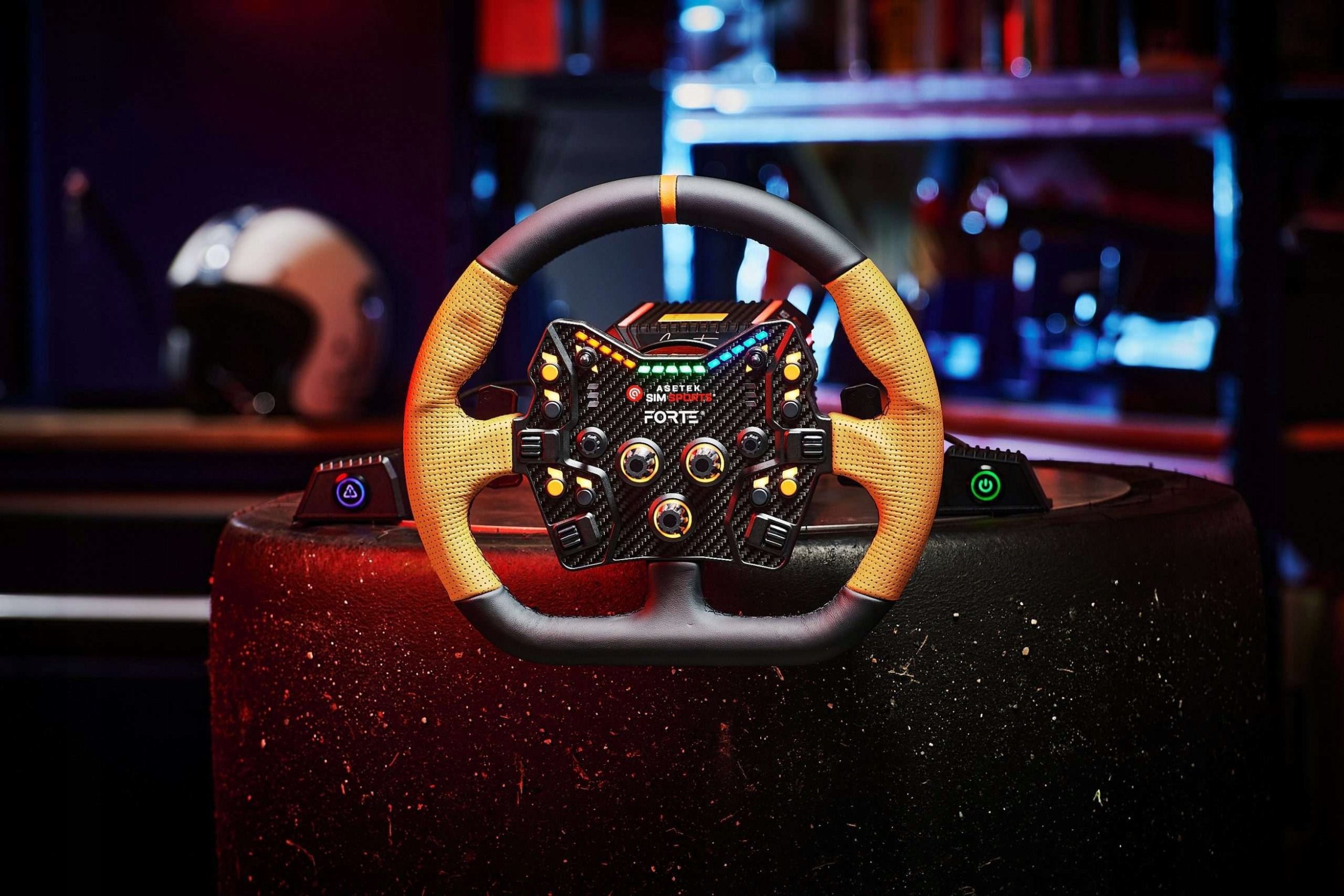 Button box Asetek SimSports Forte GT, 21 butona, për timon 330 mm, i zi