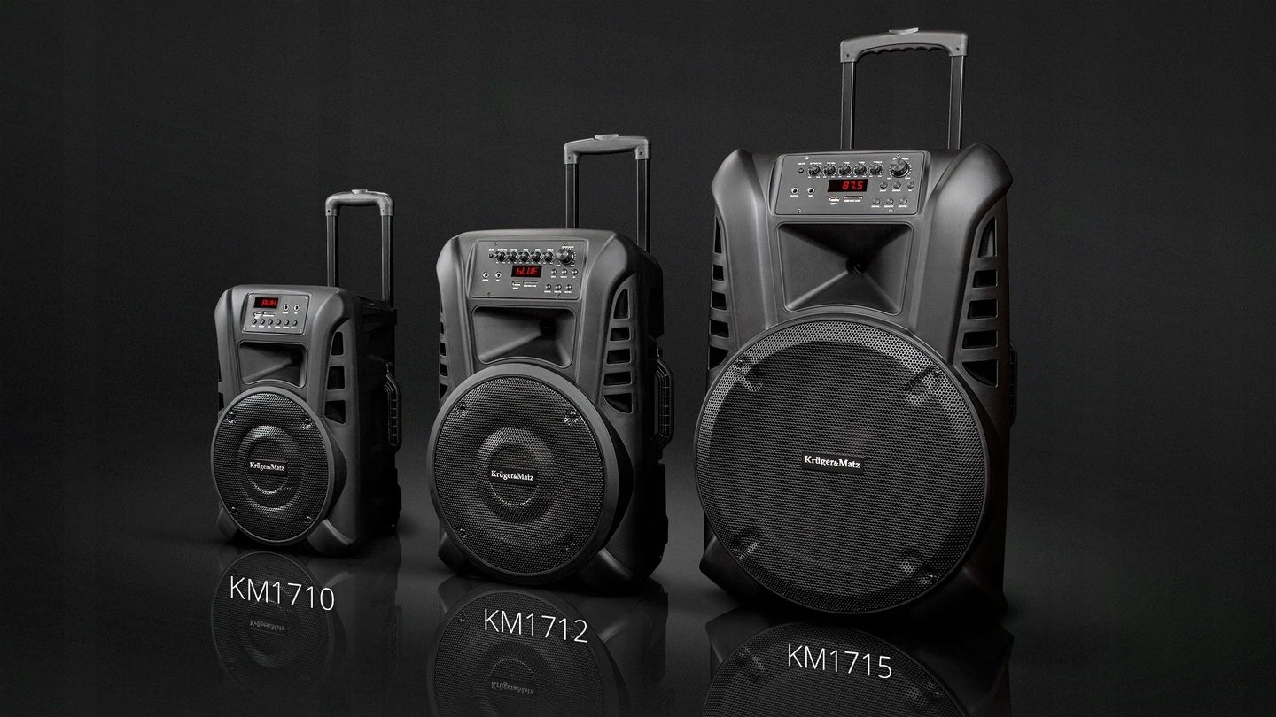 Kolonë portative Kruger&amp;Matz KM1712, Bluetooth, me mikrofona pa tel, e zezë