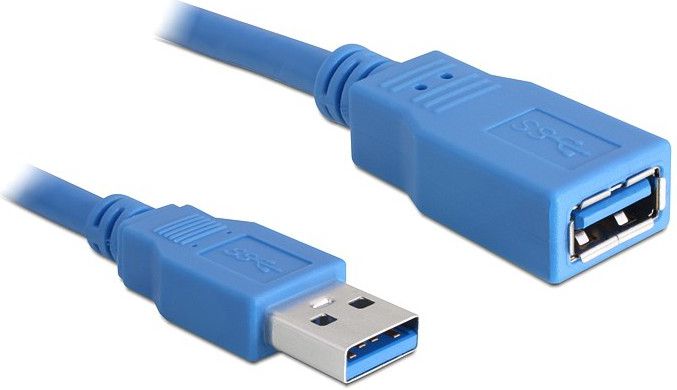 Kabllo Delock USB-A - USB-A, 5m, USB 3.0, e kaltër