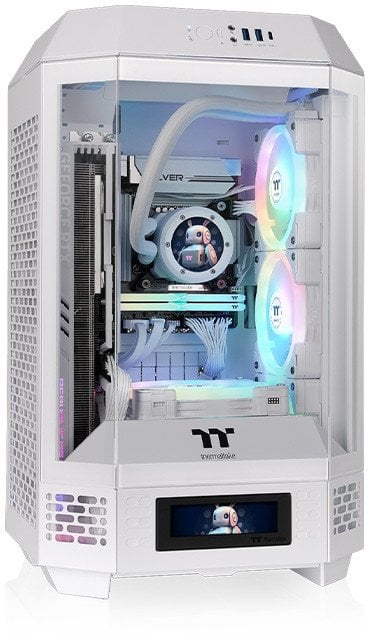 Kasa PC Thermaltake The Tower 250 Snow, mini tower MITX, xham i temperuar, e bardhë