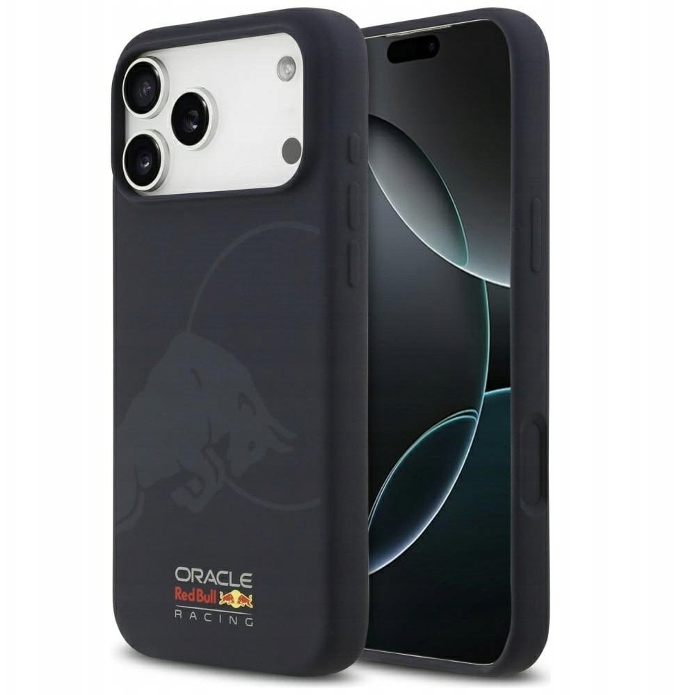 Kapak telefoni Red Bull Silicone Single Bull Logo MagSafe për iPhone 17 Pro Max, silikon, navy blue