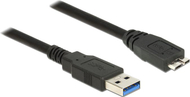 Delock USB 5 Gbps Кабел Type-A Машки до Micro-B Машки, 1.5 m