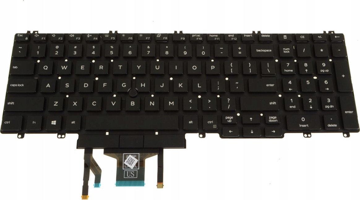 Tastierë Dell Keyboard English-Int 102Key, 102 taste, me ndriçim, e zezë