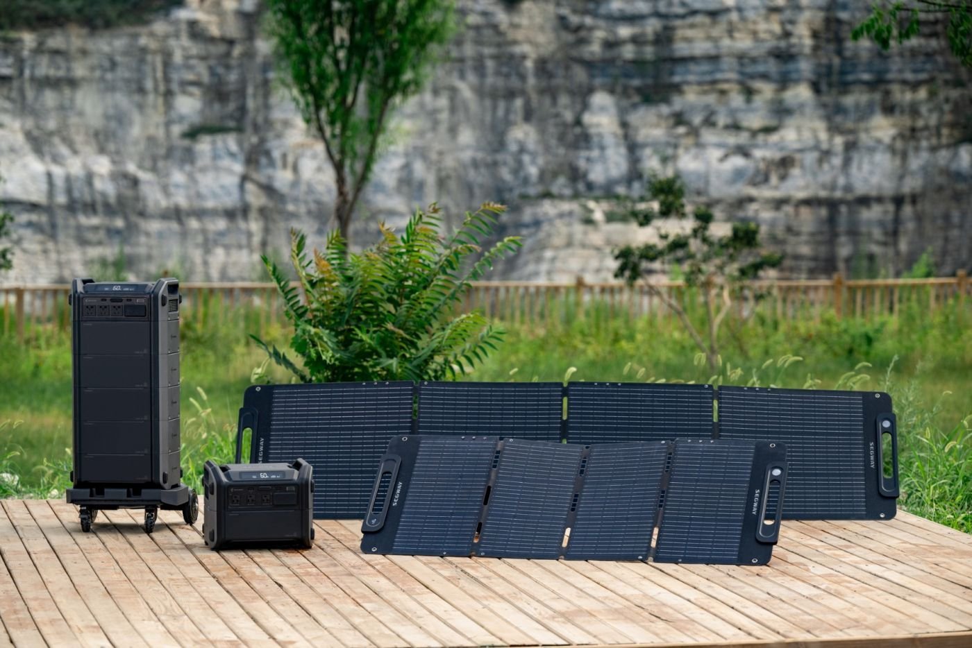 Panel diellor Segway SP100 për Cube, palosshëm, efikasitet i lartë, i zi