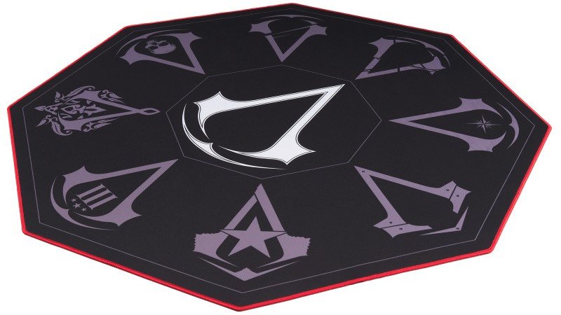 Tapet gaming SUPERDRIVE Assassin's Creed, dysheme për karrige me rrota, 100cm, i zi