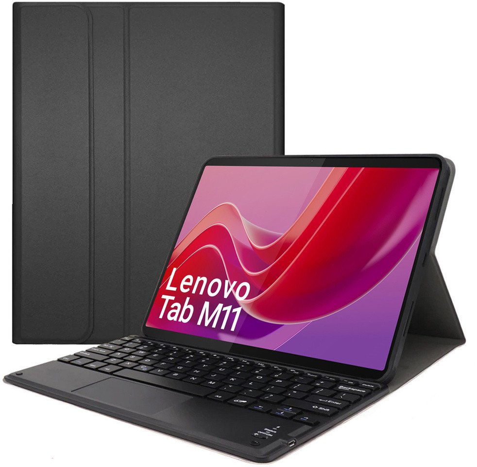 Mbulesë me tastierë Bluetooth STRADO për Lenovo Tab M11 TB330FU, me touchpad, e zezë